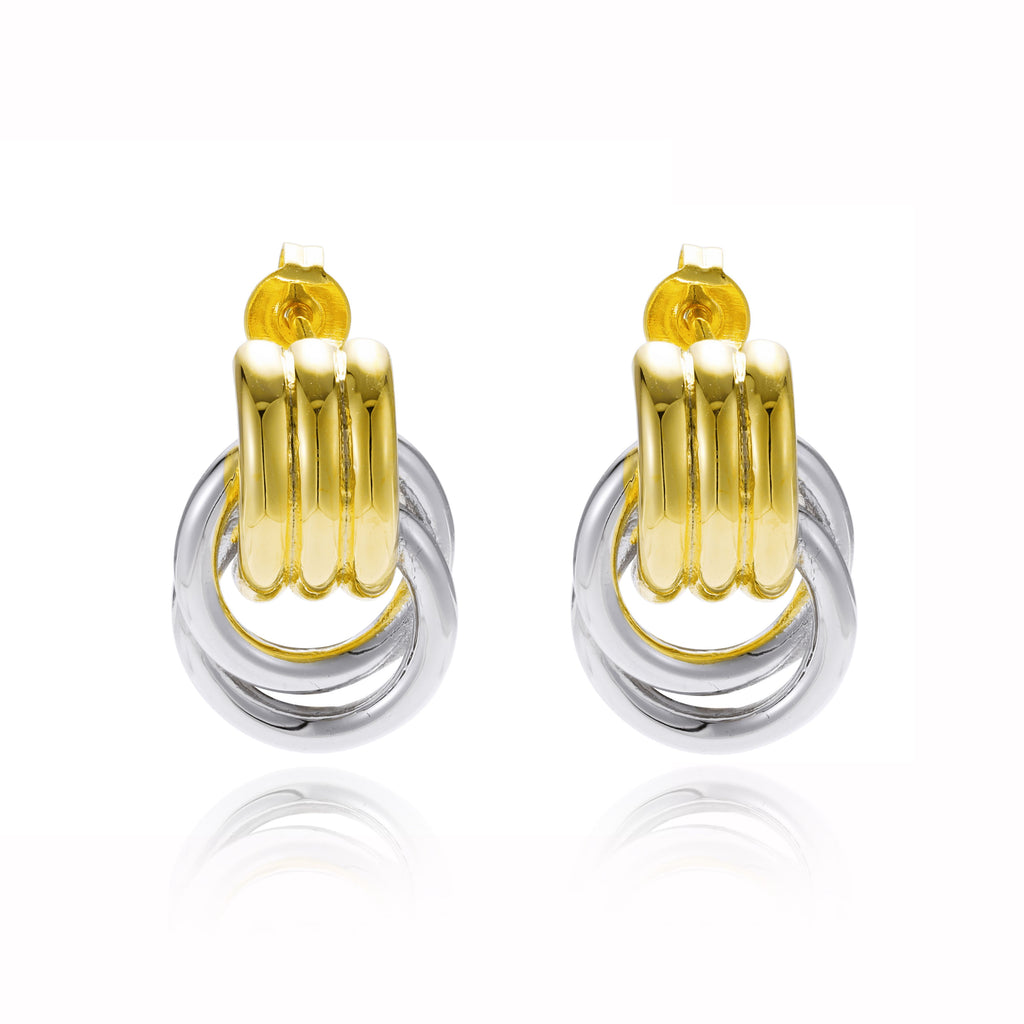 BROOKLYN EARRINGS TWO TONE