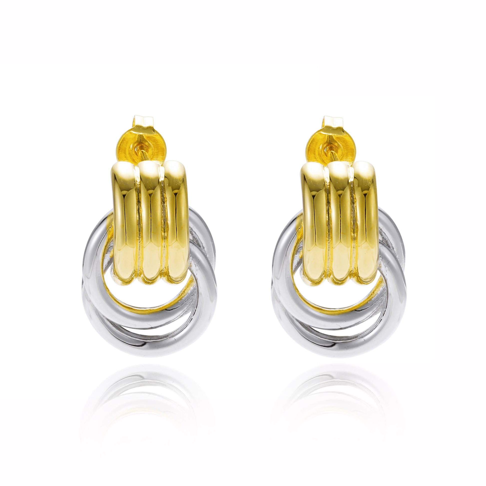 BROOKLYN EARRINGS TWO TONE