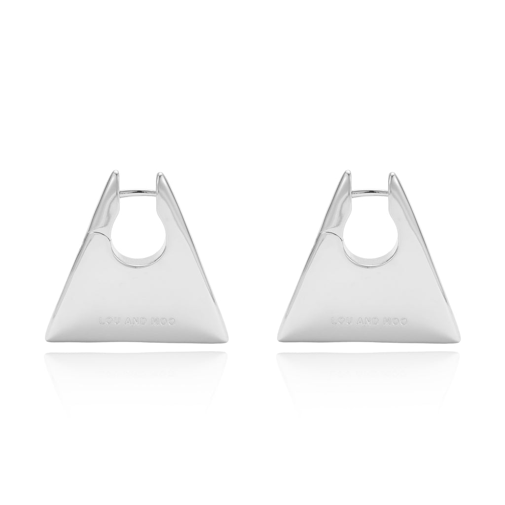 MANHATTAN HANDBAG EARRINGS SILVER